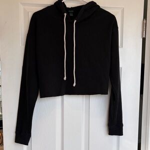 Wild Fabel Black Cropped Hoodie